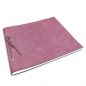 Preview: Fotoalbum Leder brombeere A4 Seitenansicht