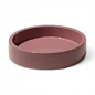 Preview: Albert L. CASIMIR round mini lacquer tray in Mauve, 12 cm diameter, with glossy finish and raised rim