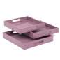 Preview: Tablett, Shiny, quadratisch, Lack mauve 3 Größen