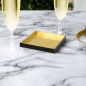 Preview: Mini Size Tray, square, paint Lacquer black-gold, style