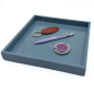 Preview: Mini Size Tray, square, paint Lacquer dove grey, style