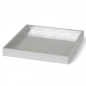 Preview: Mini Size Tray, square, paint Lacquer white-silver