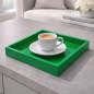 Preview: Mini Size Tray, square, paint Lacquer green style espresso