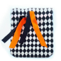 Preview: Bag All, Leinentasche Druck Harlekin black, Front