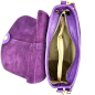Preview: Schultertasche Lara, Leder violett, offen
