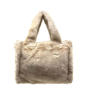 Preview: Mini Tote Emilia faux fur beige front