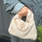 Preview: Mini Tote Ida faux fur beige, style