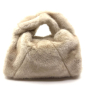 Preview: Mini Tote Ida faux fur beige  back