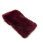 Preview: Smartphonehülle Ivy faux fur bordeaux, Rückseite