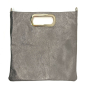 Preview: Tote Handtasche, Vizenza, Metallic Leder bronze, front