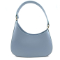 Preview: Vimoda Schultertasche Sandy leder hellblau, Rückseite