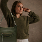 Preview: Schultertasche, Sly, Leder oliv, style