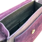 Preview: Crossbodybag Nane leather purple, shoulder bag, saddelbag design, open