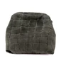 Preview: Vimoda Clutch Aura aus olivfarbenem Veloursleder mit Croco-Blindprägung