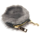 Preview: Crossbody Tasche Odetta faux fur grau, Anhänger