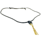Preview: Bernardes necklace, Venetian, pendant small charms, blue, cord, gold accents, detail