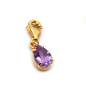 Preview: Bernardes necklace, Charm, pendant small charms armethyst purple, cord lilac, gold accents, detail pendent side