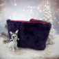 Preview: Bonnie Porchette Felltasche Clutch Alice, Lammfell violett, winter style