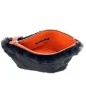 Preview: Bonnie Porchette Felltasche Clutch Alice, Nutria braun, innen Soft Glattleder orange
