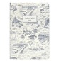 Preview: Caran d'Ache Toile de Jouy A5 notebook white blue with Geneva illustrations