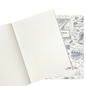 Preview: Caran d'Ache A5 notebook with lined pages and blue illustrated Toile de Jouy cover