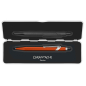 Preview: Caran d'Ache, Kugelschreiber 849 Colormat-X, metallic orange,  Slim Case offen