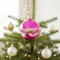 Preview: Christborn Weihnachtskugel MULBERRY pink am Tannenbaum
