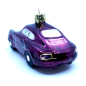 Preview: Christborn Christmas decoration Porsche 911 aubergine, back