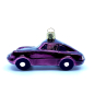 Preview: Christborn Christmas decoration Porsche 911 aubergine, side left