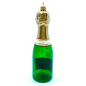 Preview: Christborn Weihnachtsanhänger Champagnerflasche, grün mit gold glitter Akzenten, Rückseite