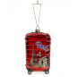 Preview: Christborn Weihnachtsanhänger Koffer Paris rot, front