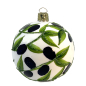 Preview: Christborn Weihnachtsanhänger, Kugel Pop Art Love gelb, rot pink bemalt, Love, Kiss, front, Trixi Gronau