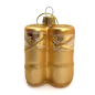 Preview: Christborn Christmas decoration Moonboots gold, back