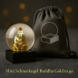 Preview: Mini Schneekugel mit Buddha Motiv gold to go und silber Schnee, style
