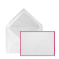 Preview: Crown Mill Cards Set A7 Bi-Color  white-fuchsia, open