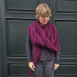 Preview: Cute Stuff, cashmere Schal, Mia, aubergine, style3