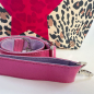 Preview: Vimoda Tote bag, Lea, Rive Gauche Druck , Bambus Griffe, Canvas, Leo Print schwarz, back