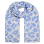 Preview: Cute Stuff, cashmere Schal, LeoBig, milky syk, hellblau, Trixi Gronau