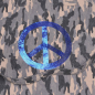 Preview: Cute Stuff, XXL Shopper, Weekender, Camouflage print, Peace Zeichen Pailletten blau, style