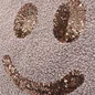 Preview: Detailaufnahme der roségoldenen Pailletten auf dem Cute Stuff Smiley-Shopper