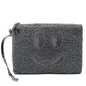 Preview: Herausnehmbare Cute Stuff Smiley-Clutch in Rock Grau