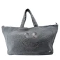 Preview: Dunkelgrauer Cute Stuff Teddy-Shopper mit Ton-in-Ton-Smiley
