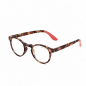 Preview: Doubleice Lesehilfe Round Demi Fluo turtle-orange soft touch