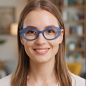 Preview: Doubleice reading glasses Sorbetto Cat-Eye blue, style model