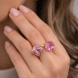 Preview: Ekaterini offener zwei-Finger-ring Princess Dream rose-fuchsia, style