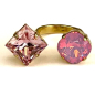 Preview: Ekaterini offener zwei-Finger-ring Princess Dream rose-fuchsia