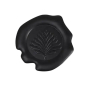 Preview: Geschenkaufkleber Siegel Leaf Blatt mattschwarz