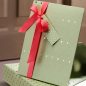 Preview: Gift Paper Tag Merry Christmas green with embossing green dots, style