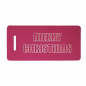 Preview: Gift Paper Tag Merry Christmasmodern pink with embossing gold Merry Christmas