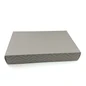 Preview: Embacollage GOLDY Faltschachtel in Taupe mit feinem goldfarbenem Zickzackmuster, rechteckige Geschenkbox 30 × 18 × 5 cm